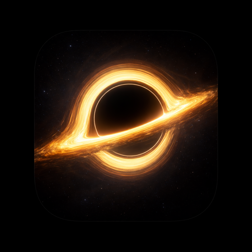 Coordinex black hole app icon