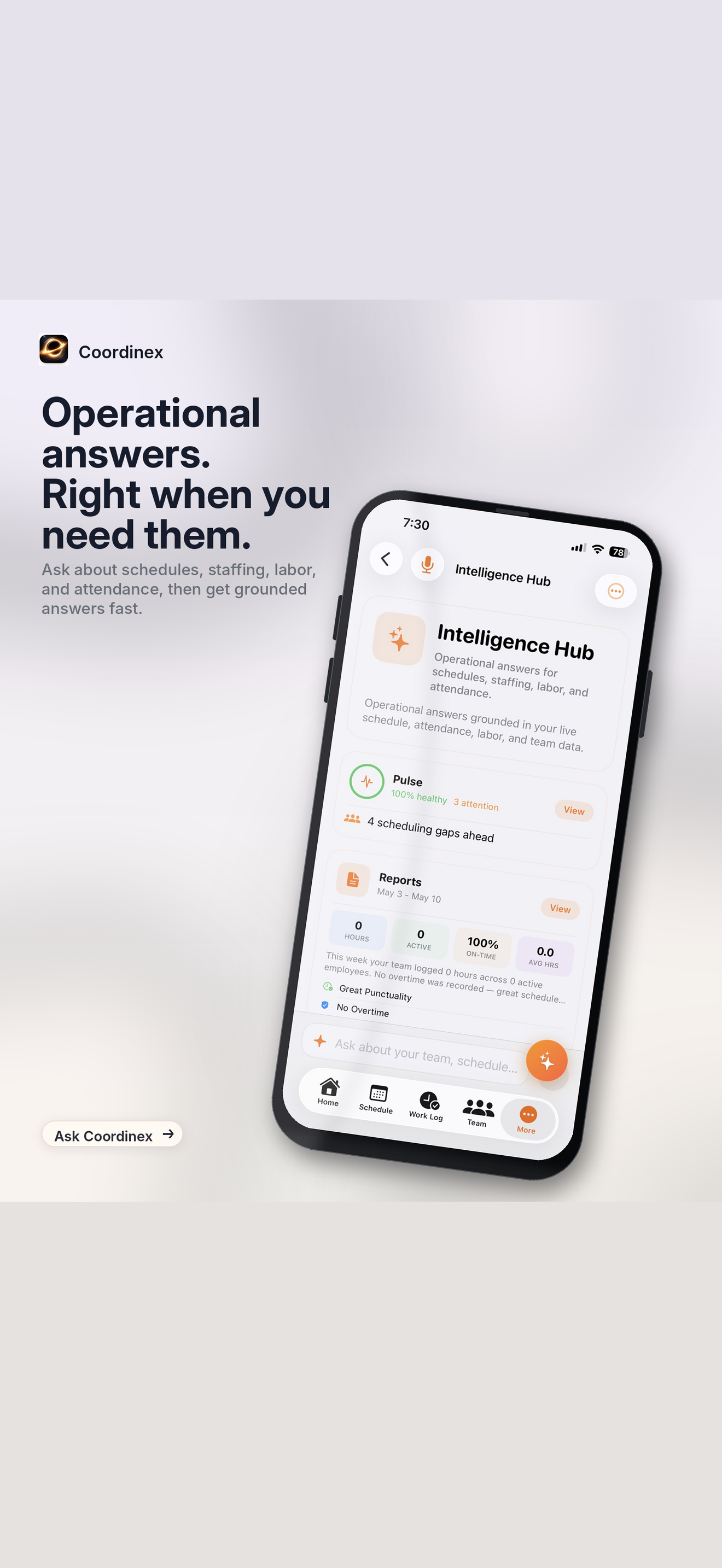 Coordinex pulse view surfacing overtime and anomaly alerts